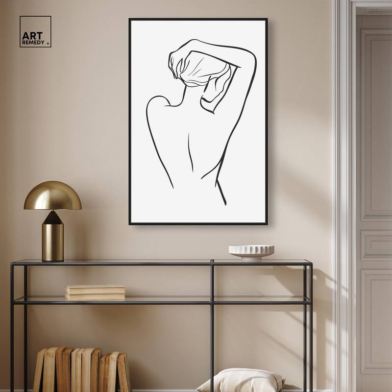 Woman in Contour Canvas by Art Remedy