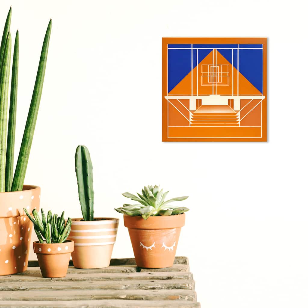 Wynwood Studio Canvas Abstract Minimalist Lines Orange and Modern & Contemporary Wall Art Canvas Print