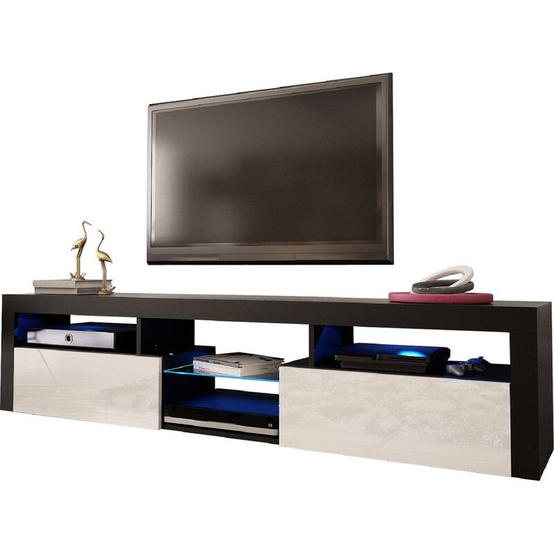 Bari 200 Wall Mounted Floating 79" TV Stand with 16 Color LEDs