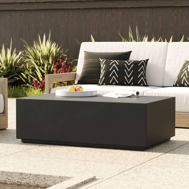 Modrest Fresno Modern Black Concrete Coffee Table