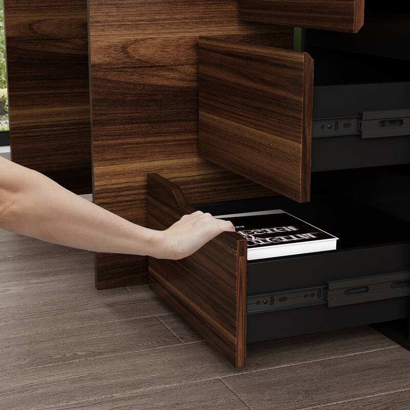 Timechee Home Office Computer Desk L-Shaped Corner Desk 54.3" Writing