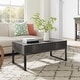 preview thumbnail 2 of 14, Wood Lift Top Coffee Table with Hidden Storage Compartment, Side Drawer and Metal Frame, Lift Tabletop Dining Table for Home,