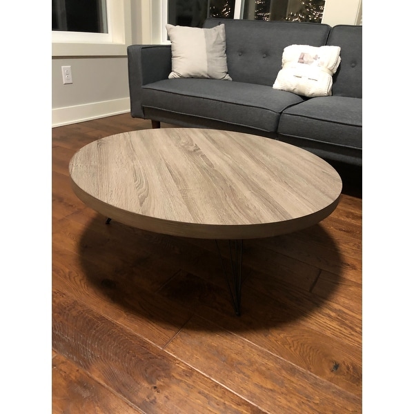 safavieh mansel round coffee table in light grey