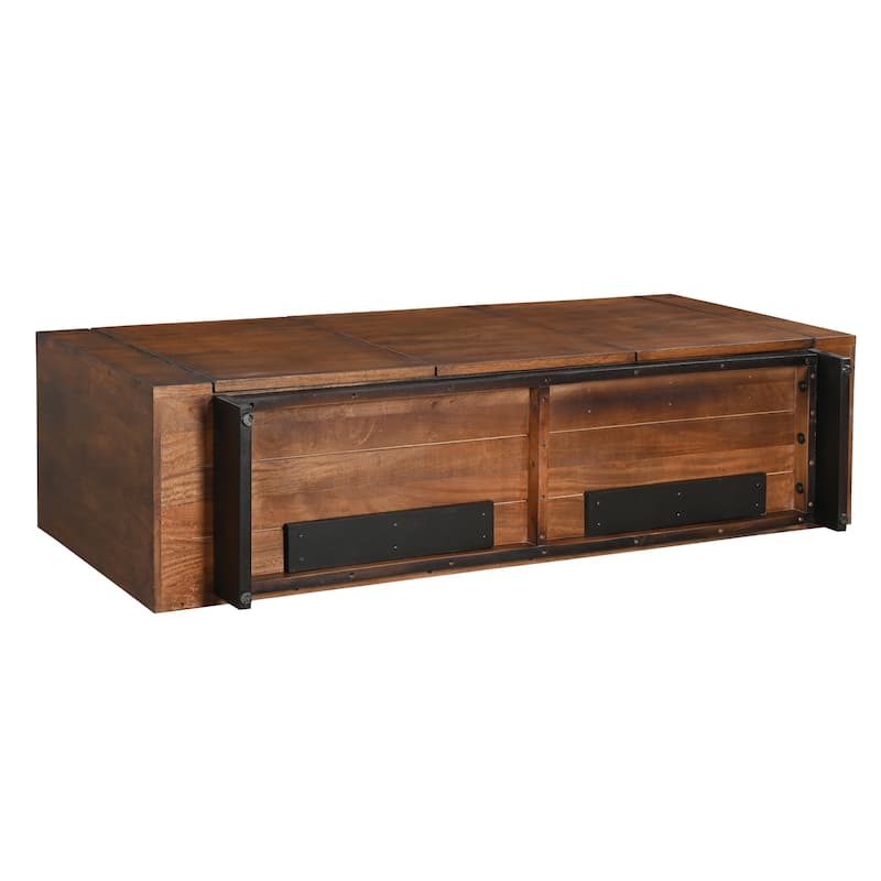 Quinn Contemporary Hardwood Storage Sideboard by Sevita - 70" W x 18" D x 34" H