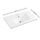 preview thumbnail 6 of 41, Dowell 18" FTB Ceramic Single Bathroom Vanity Basin