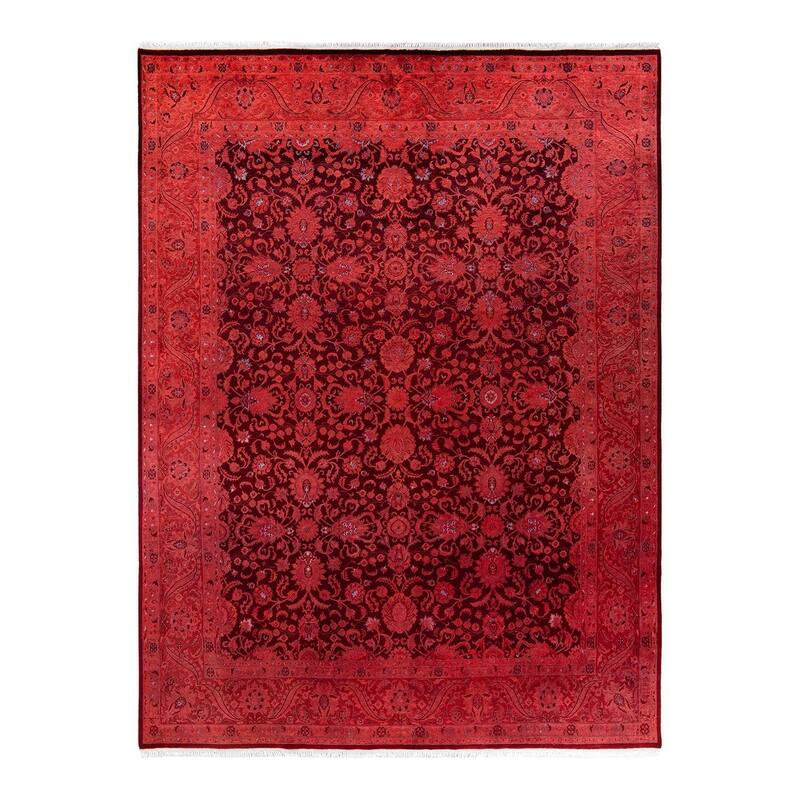 Fine Vibrance, One-of-a-Kind Hand-Knotted Area Rug - Red, 8' 2" x 10' 6" - 8' 2" x 10' 6"