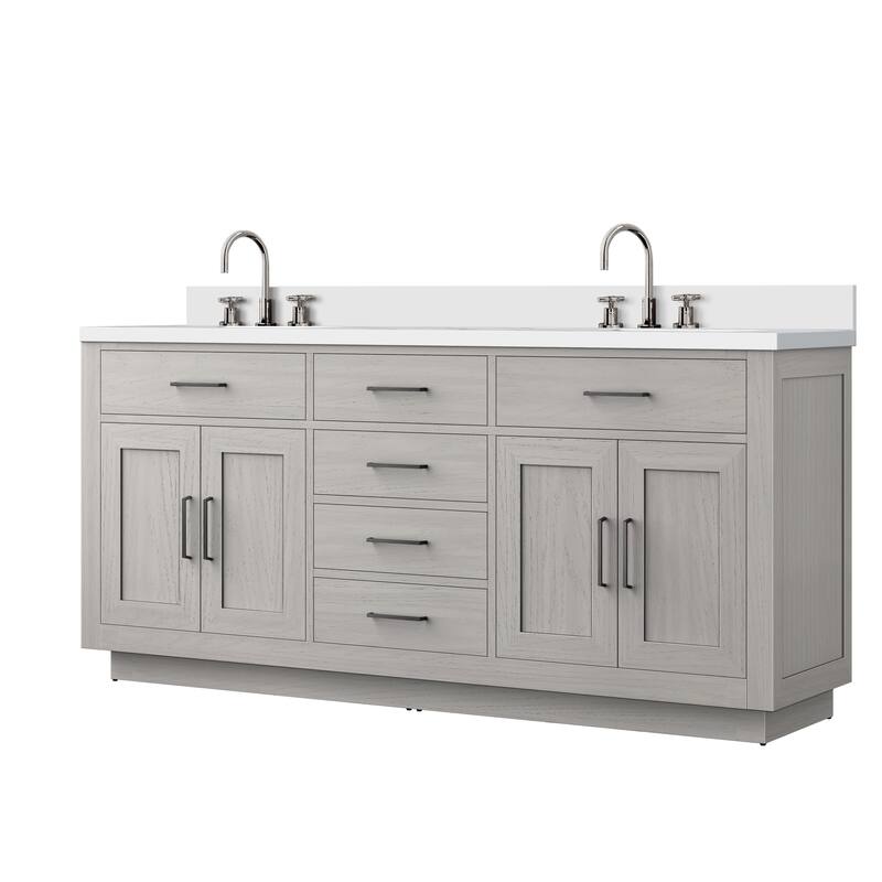 Abbey Bath Vanity with Cultured Marble Top, Sink and Faucet