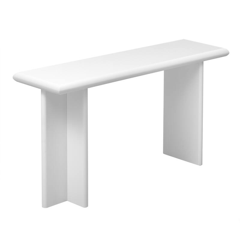59 Inch Entryway Console Table with L-Shaped Legs （3 Colors）