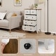 preview thumbnail 17 of 18, Gymax 2PCS 38'' Farmhouse Chest of Drawers w/ 5 Folding Fabric Drawers