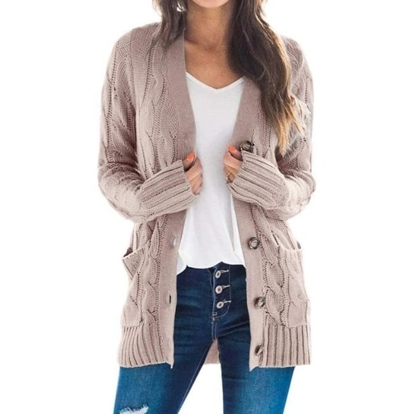 Button Down Knit Open Front Cardigan Sweater. Opens flyout.
