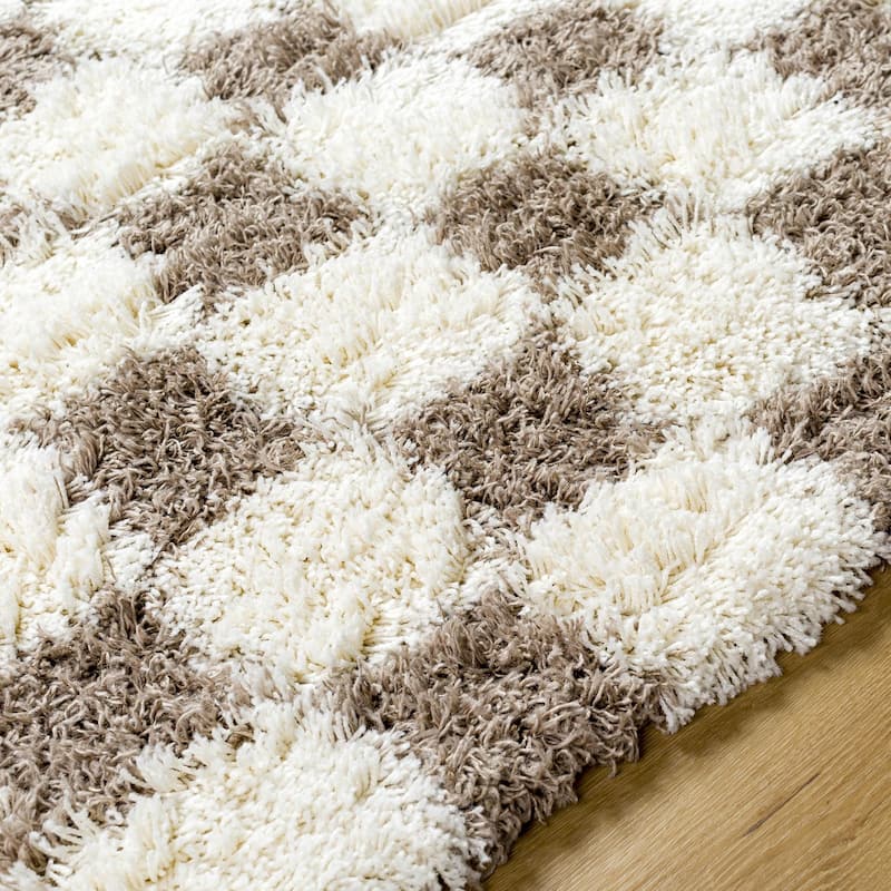 Livabliss Urban Shag Scandinavian Checkered Area Rug
