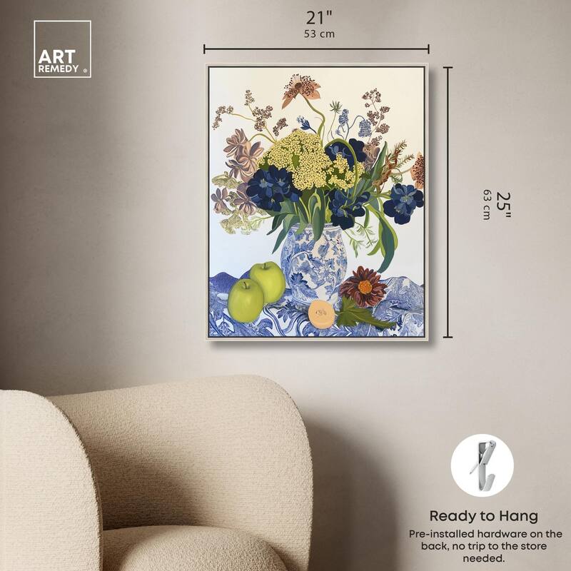 Flowers and Fruit Canvas by Art Remedy