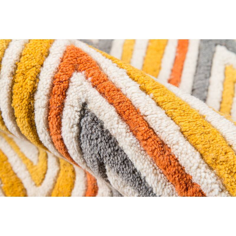 Momeni Delhi Hand Tufted Wool Contemporary Striped Area Rug