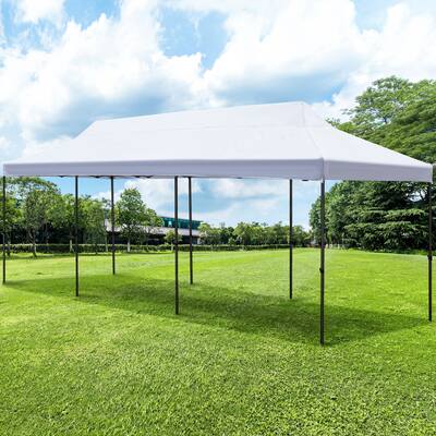EROMMY Canopy Tent, Commercial Instant Canopy Heavy Duty with Roller Bag, Sand Bags, Wind Ropes & Ground Nails, Outdoor Canopies