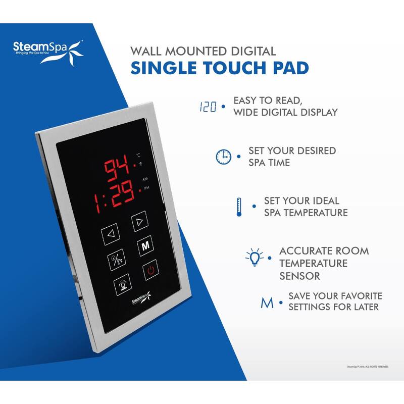 SteamSpa Touch Panel Control System