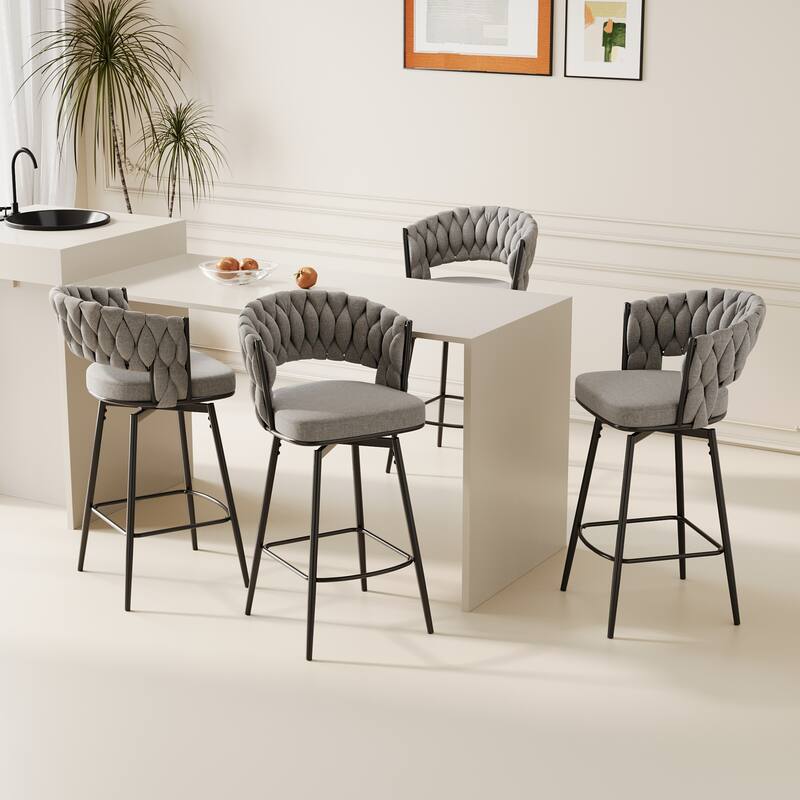 360°Swivel Bar Chairs Set Of 2