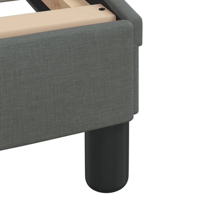 vidaXL Bed Frame with LED Lights Base Curved Platform Bedroom Furniture Fabric