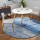 preview thumbnail 23 of 42, Livabliss Lovato Bohemian Block Print Area Rug Navy - 6'7" Round