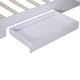 preview thumbnail 10 of 11, White Queen Size Platform Bed Frame w/ Drawers, Shelves, USB Ports & Sockets
