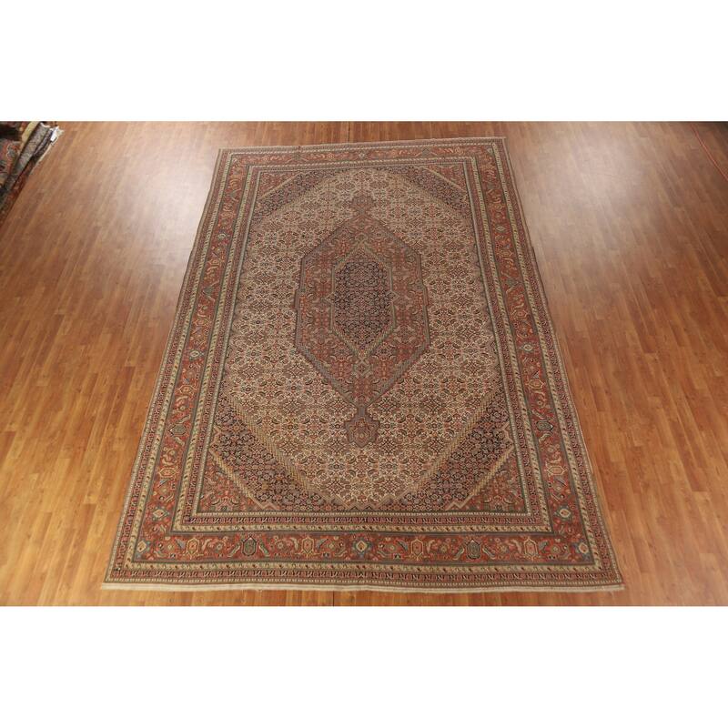 Vegetable Dye Tabriz Persian Area Rug Handmade Wool Carpet - 8'11"x 13'4"