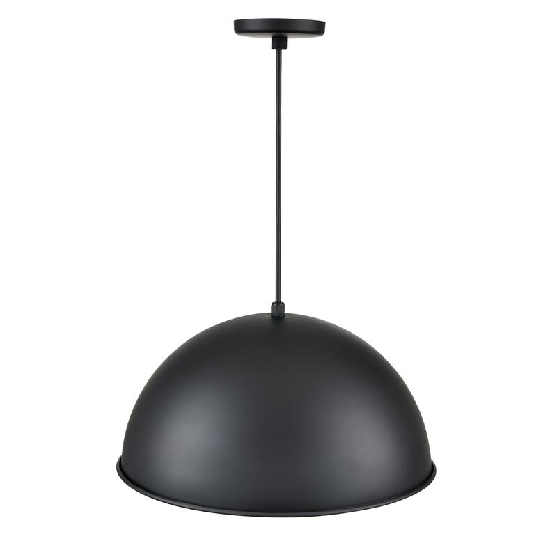 R Series 1-Light Cord Hung Wide Deep Bowl Satin Black - Satin Black