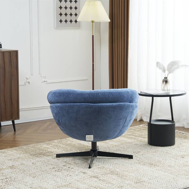 Ergonomic Chenille Office Chair Swivel Chair, Rotating Chair Club Chair Accent Chair with Removable Cushion