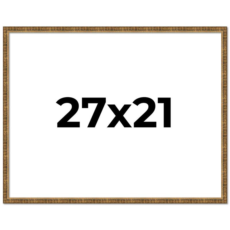 27x21 Frame Gold Solid Wood Picture Frame - Complete Modern Photo