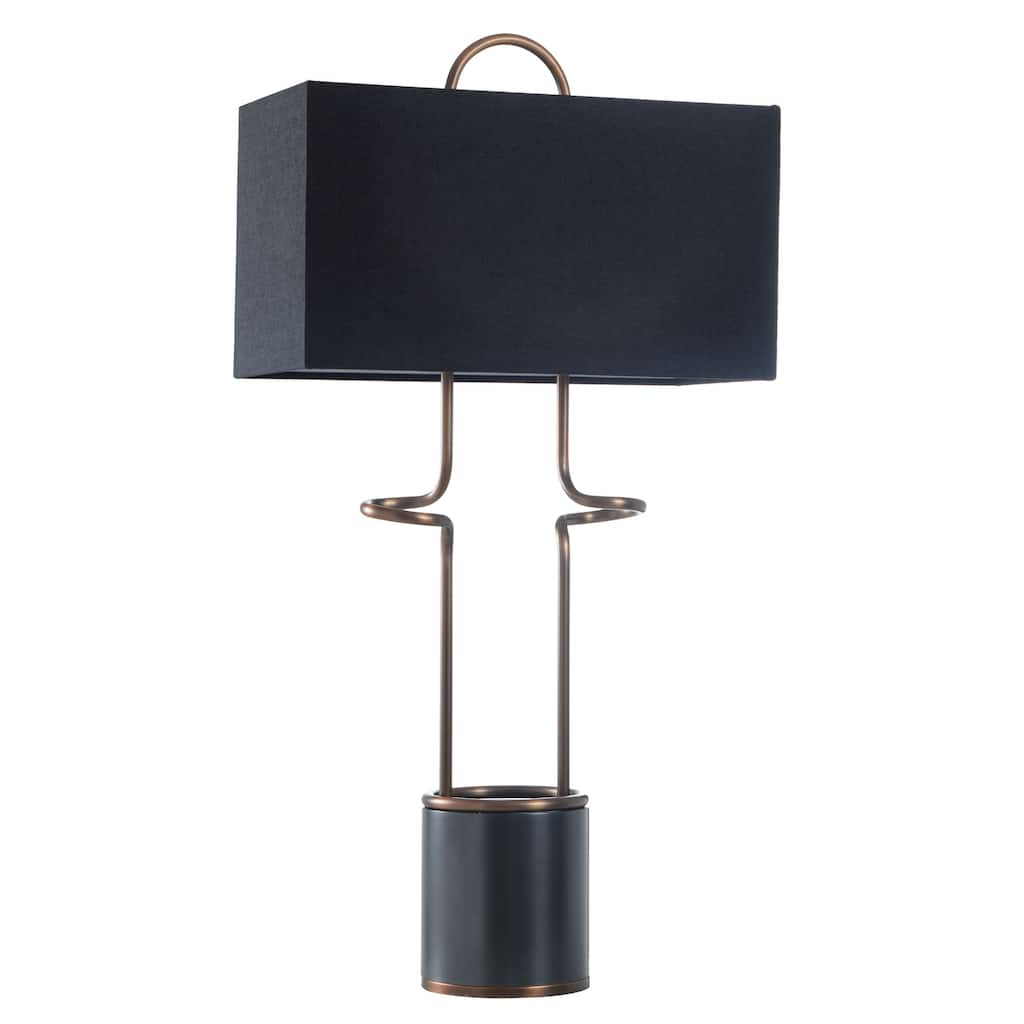 Harp & Finial Waller Table Lamp - Brass