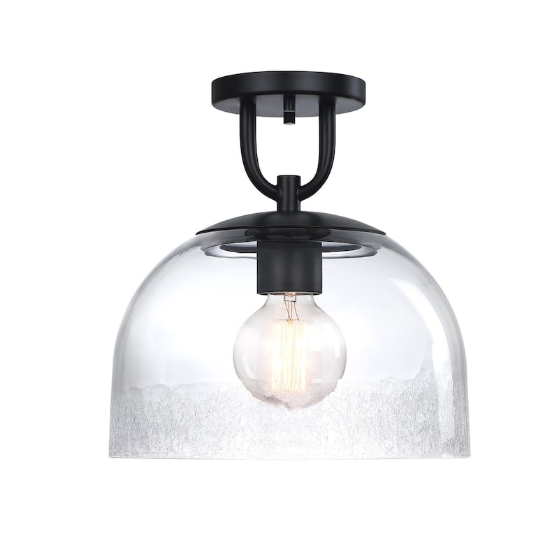 Designers Fountain D343M-SF Astra 12" Wide Semi-flush Ceiling Fixture - Matte Black