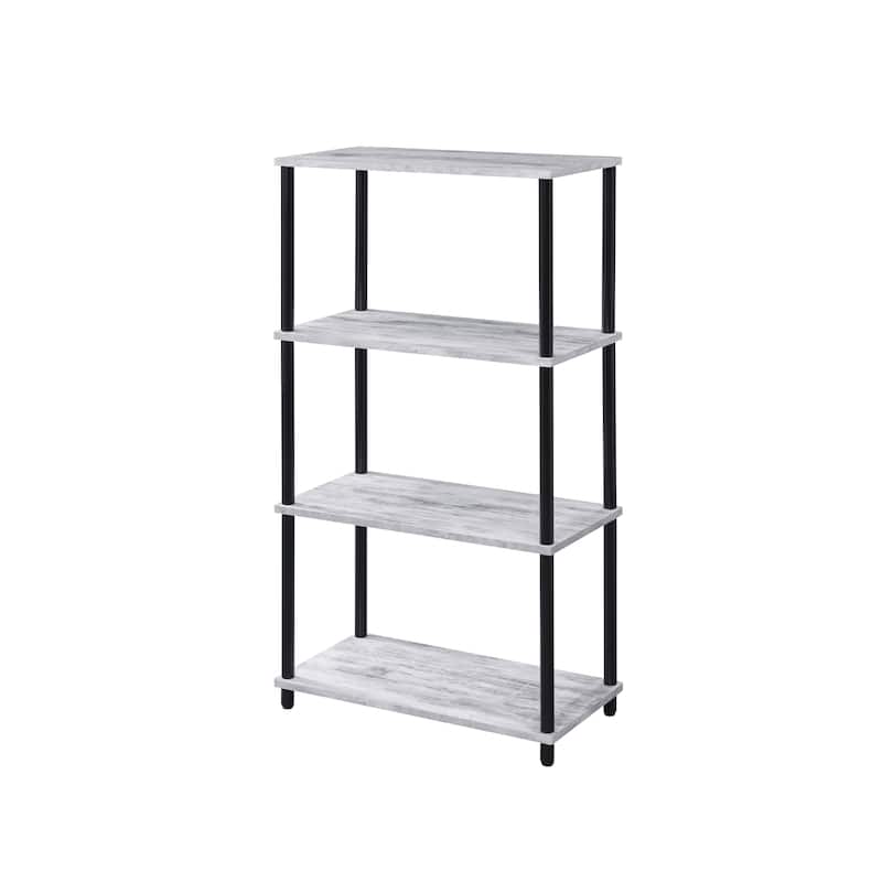 Antique White and Black Finish Bookshelf - Antique White