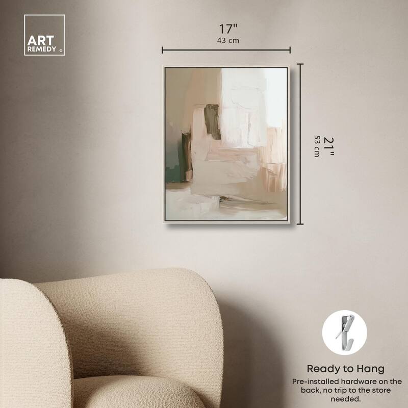 Calm in Texture Canvas by Art Remedy