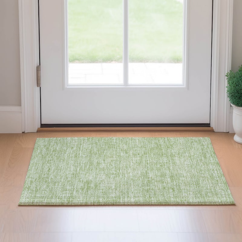 Premium Washable Super Soft Traditional Borderless Mayfield Rug - Aloe - 1' 8" x 2' 6"