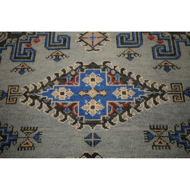 Geometric Heriz Serapi Rug Hand-Knotted Wool Carpet - 6'0"x 9'1"