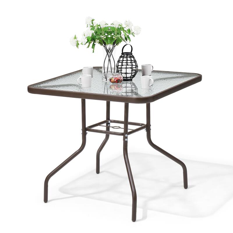 Pellebant Outdoor Dining Table with Umbrella Hole - See the Picture Images