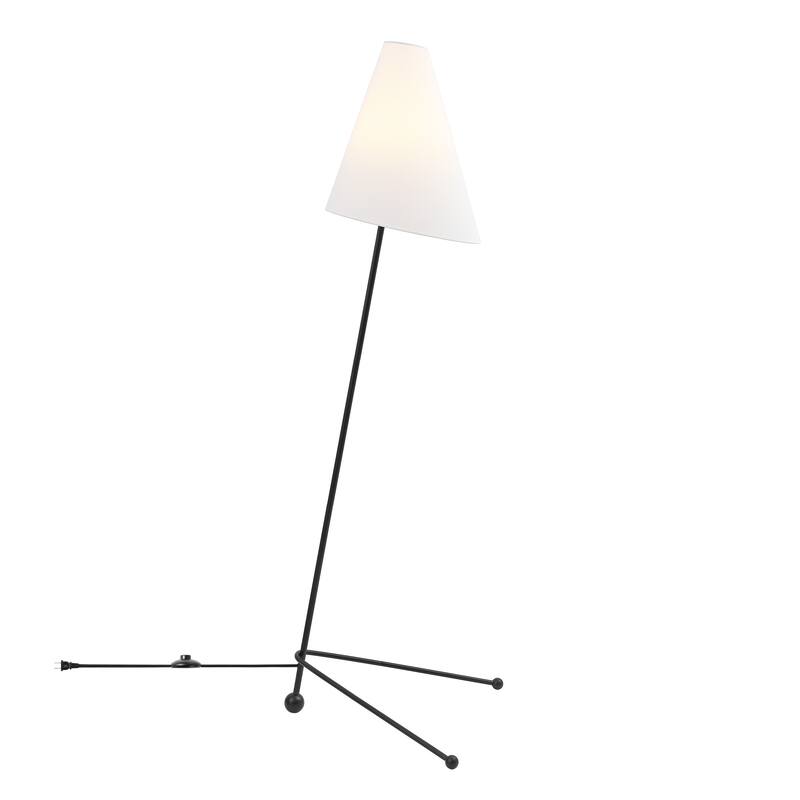 SAFAVIEH Lighting Norrie, 63-inch, Metal Floor Lamp - 22"W x 22"D x 63"H - Black
