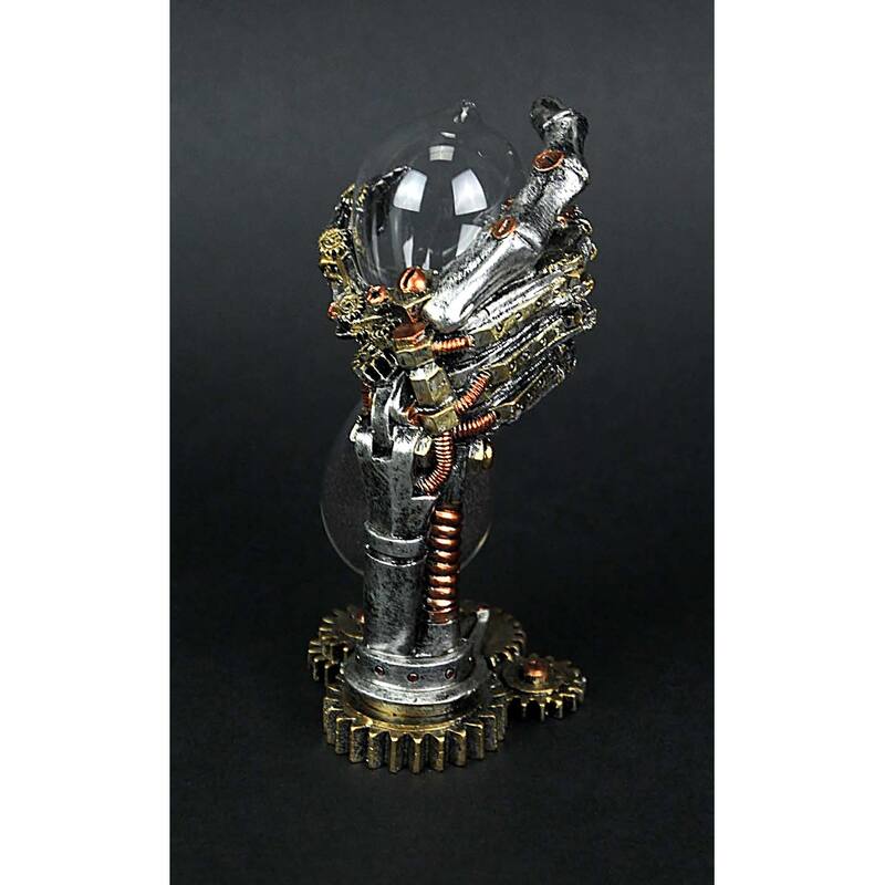 Creepy Steampunk Mechanical Skeleton Hand Hourglass Sand Timer - 6.25 X 3.25 X 2.75 inches