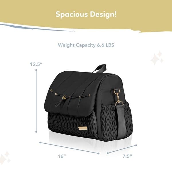 dimension image slide 1 of 4, Hannah & Sophia Belle Convertible Diaper Backpack & Messenger Bag