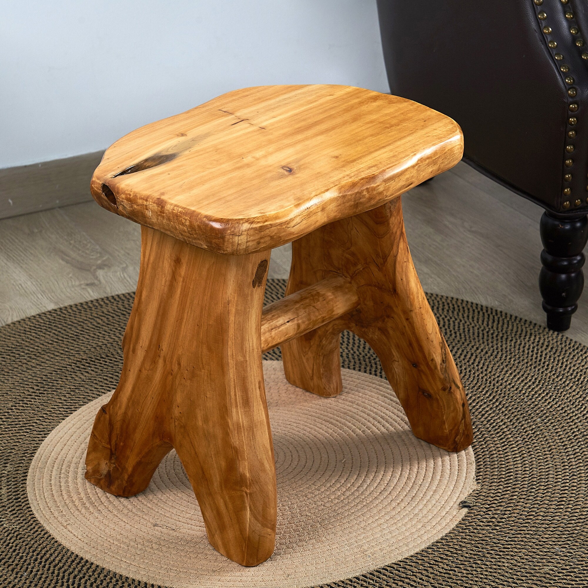 Greenage Cedar Roots Wood Bench - On Sale - Overstock - 31762427