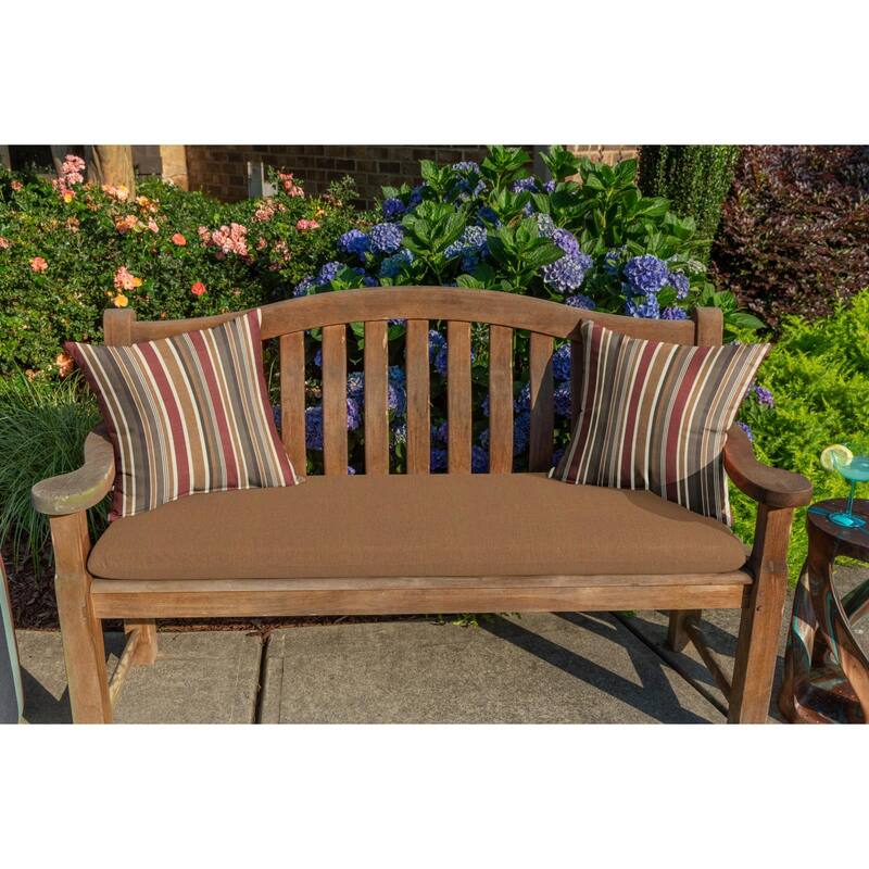 Sunbrella Stripe Fabric 1-Piece Indoor/Outdoor Square Throw Pillow, 18"W x 18"L