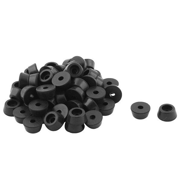 Hotel Rubber Furniture Desktop Foot Leg Cover Tube Insert End Cap Black 52 Pcs