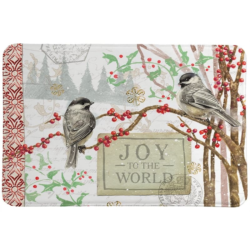 Christmas Birds Memory Foam Rug