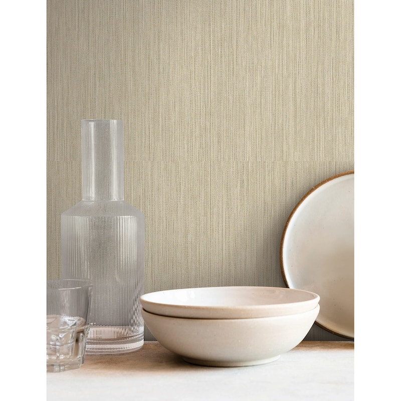 York Wallcoverings Washed Ramie Reed Wallpaper