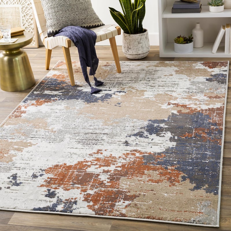 Livabliss Skagen Industrial Area Rug - 6' 7" x 9' - Terracotta - Rectangle