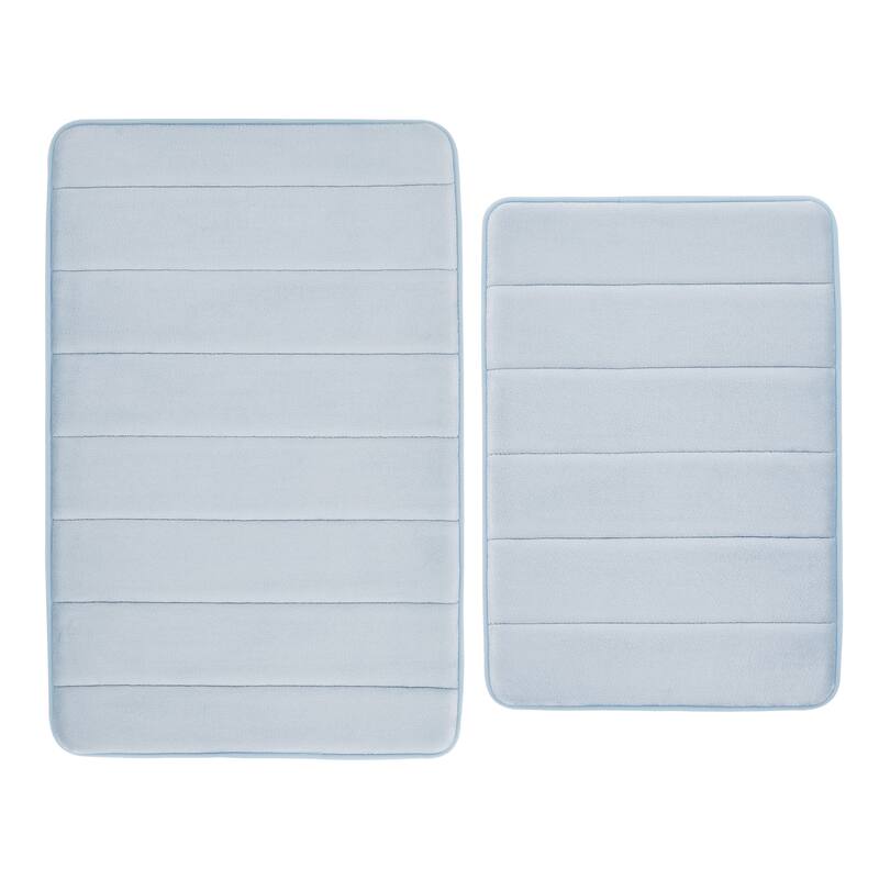 Truly Soft 2 Pack Solid Memory Foam Bath Rug