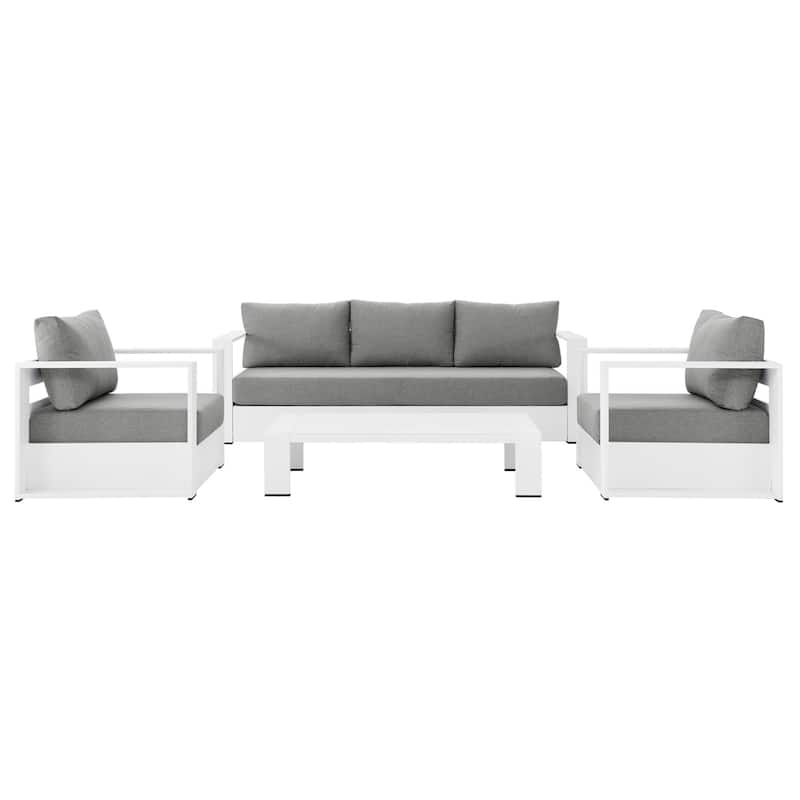 Tahoe Outdoor Aluminum 4-piece Conversation Set with Coffee Table