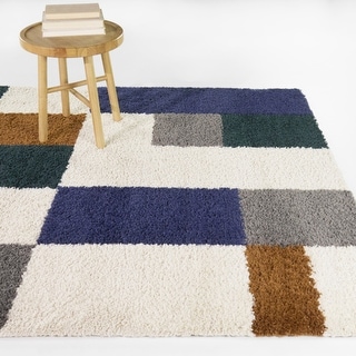 Antonio Color Block Shag Area Rug - Bed Bath & Beyond - 43348190