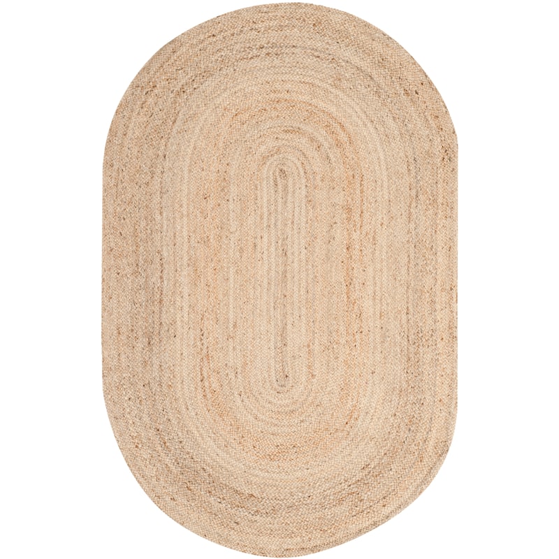 SAFAVIEH Handmade Cape Cod Pepa Coastal Jute Rug - 6' x 9' Oval - Natural