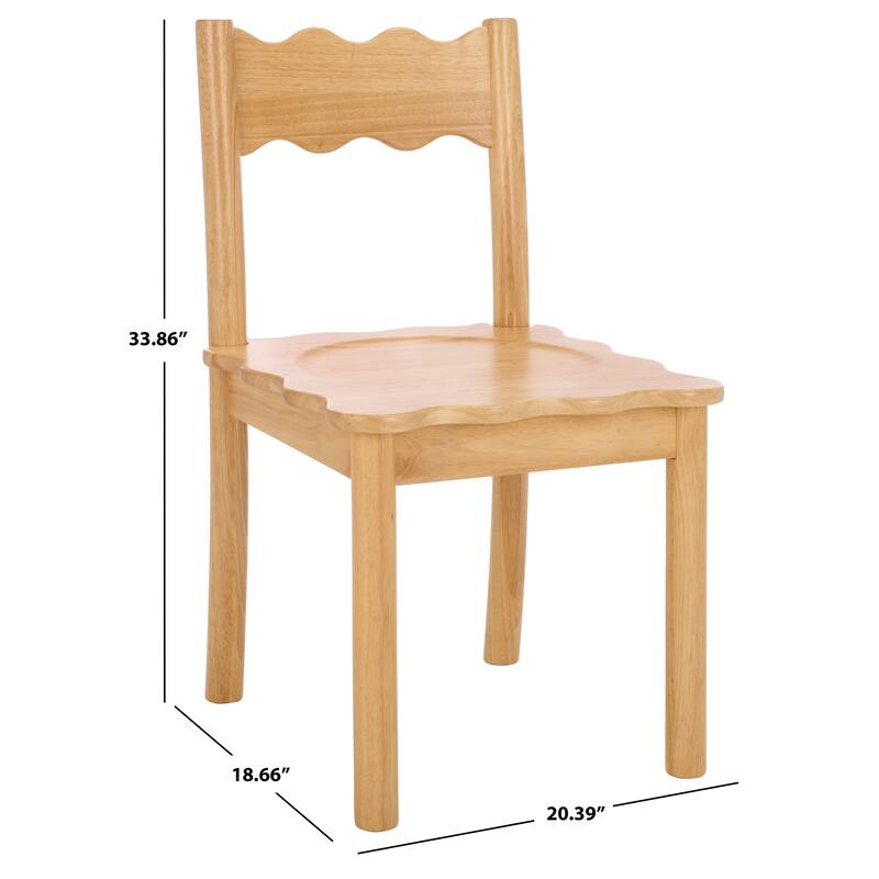 SAFAVIEH Home Nolly Scallop Dining Chair (Set of 2) - 20"W x 19"D x 34"H