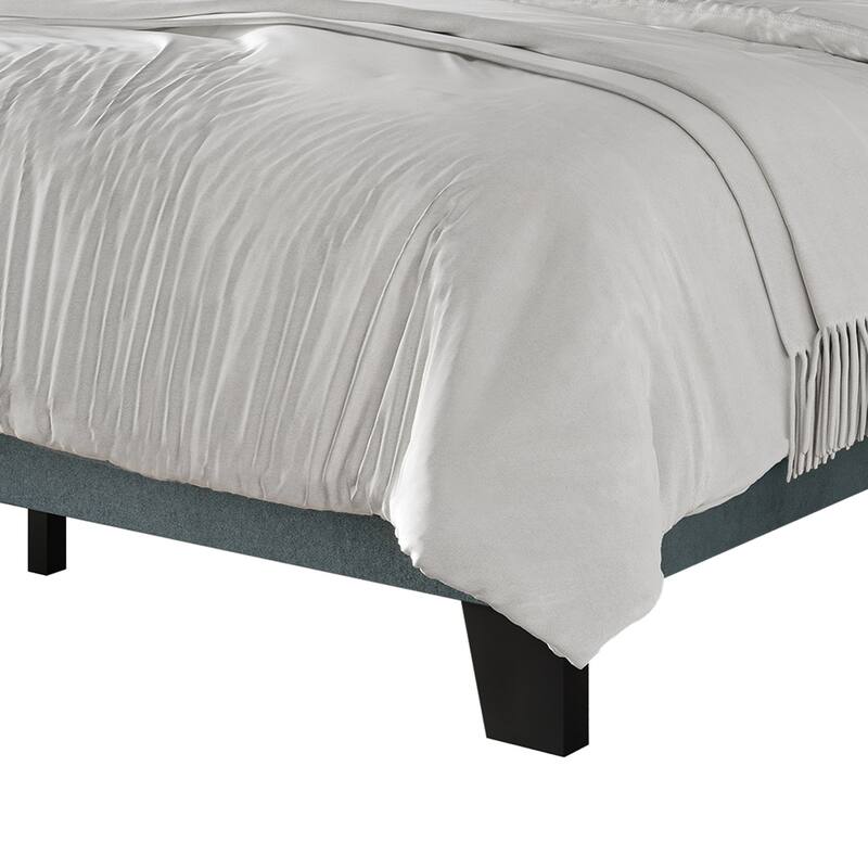 CraftPorch Corduroy Mid-Century Modern Velvet Platform Bed