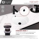 preview thumbnail 5 of 10, STYLISH 16 inches Round Undermount Ceramic Bathroom Sink with 2 Overflow Finishes - 16" x 16" x 7"